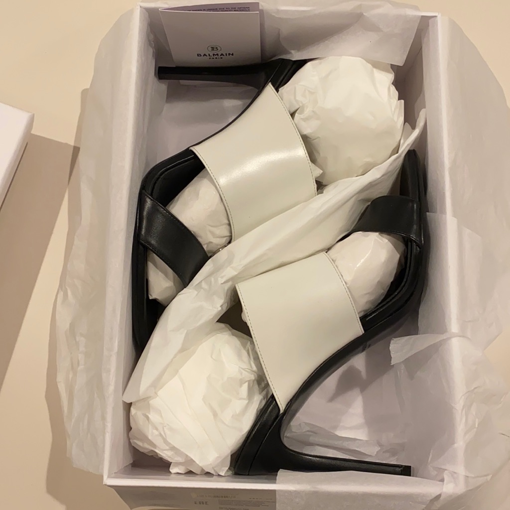 Brand New Balmain BlkWhite Heels 395